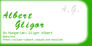 albert gligor business card